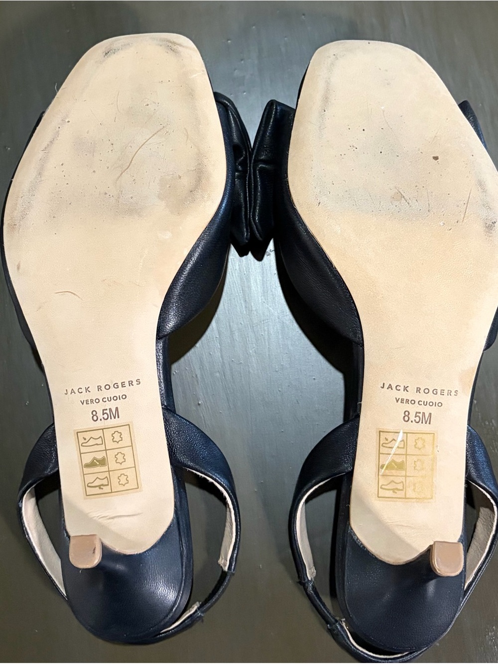 Jack Rogers Black Knot Slingback Kitten Heels - Picture 5 of 5